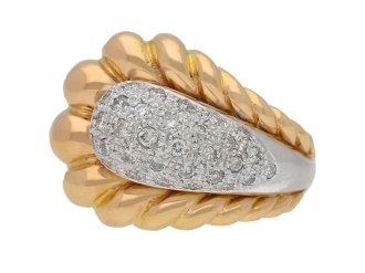 Vintage Diamond cocktail ring berganza hatton garden