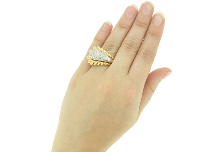 Vintage Diamond cocktail ring berganza hatton garden