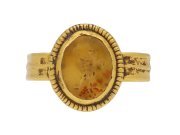 Ancient Roman Cupid intaglio ring, circa 2nd century AD.  Hatton Garden