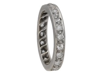 Diamond set eternity ring, circa 1935.