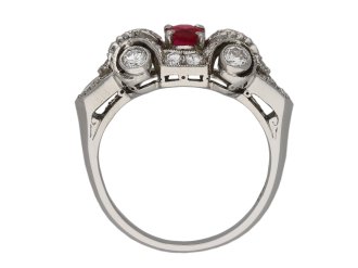 Burmese ruby and diamond cluster ring berganza hatton garden