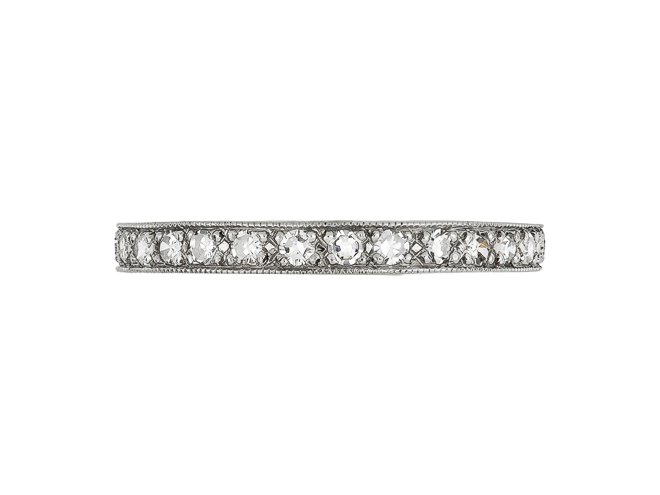 Diamond set eternity ring, circa 1925.