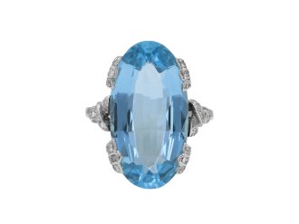 Aquamarine and diamond ring berganza hatton garden