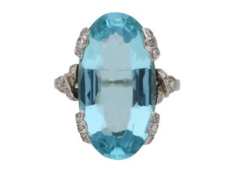 Aquamarine and diamond ring berganza hatton garden