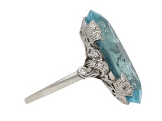 Aquamarine and diamond ring berganza hatton garden