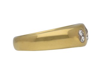 Diamond three stone gypsy ring berganza hatton garden